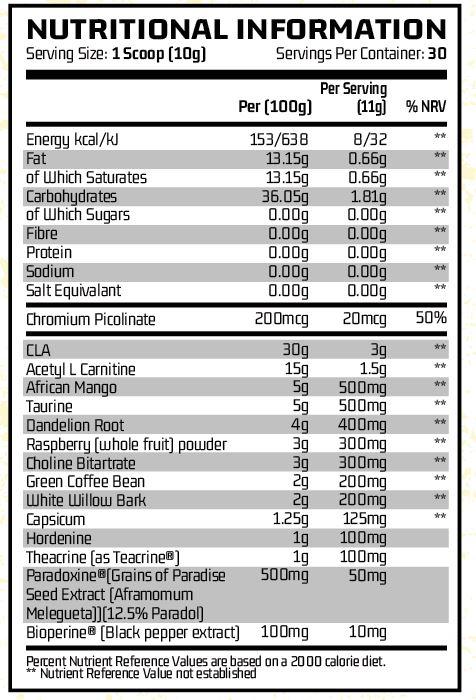 Chemical Warfare Eradicate AM Day Time Weight Management 300g